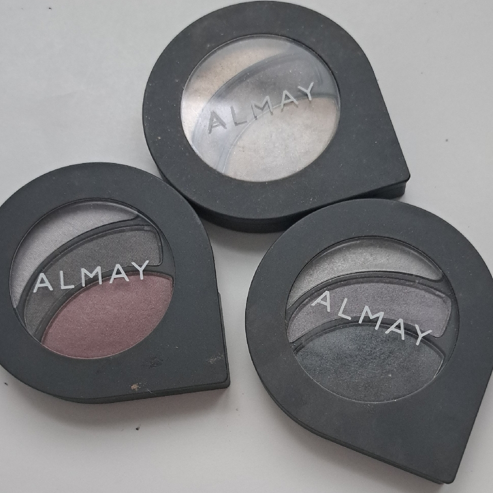 Almay Eyeshadow Set - Metallic Silver, Soft Pink, Charcoal Gray